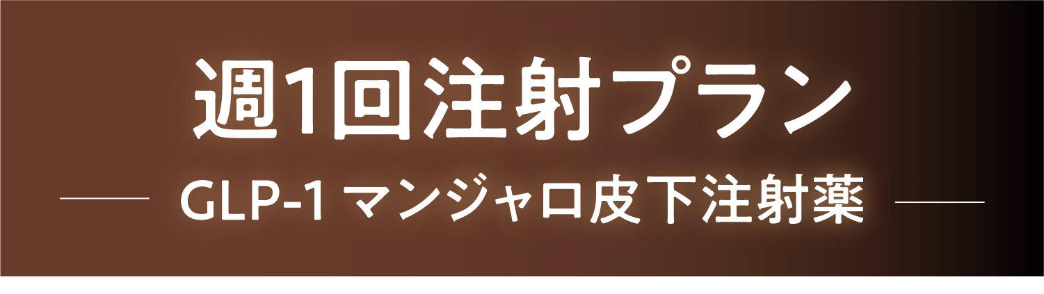 週１回注射プラン GLP-1マンジャロ皮下注