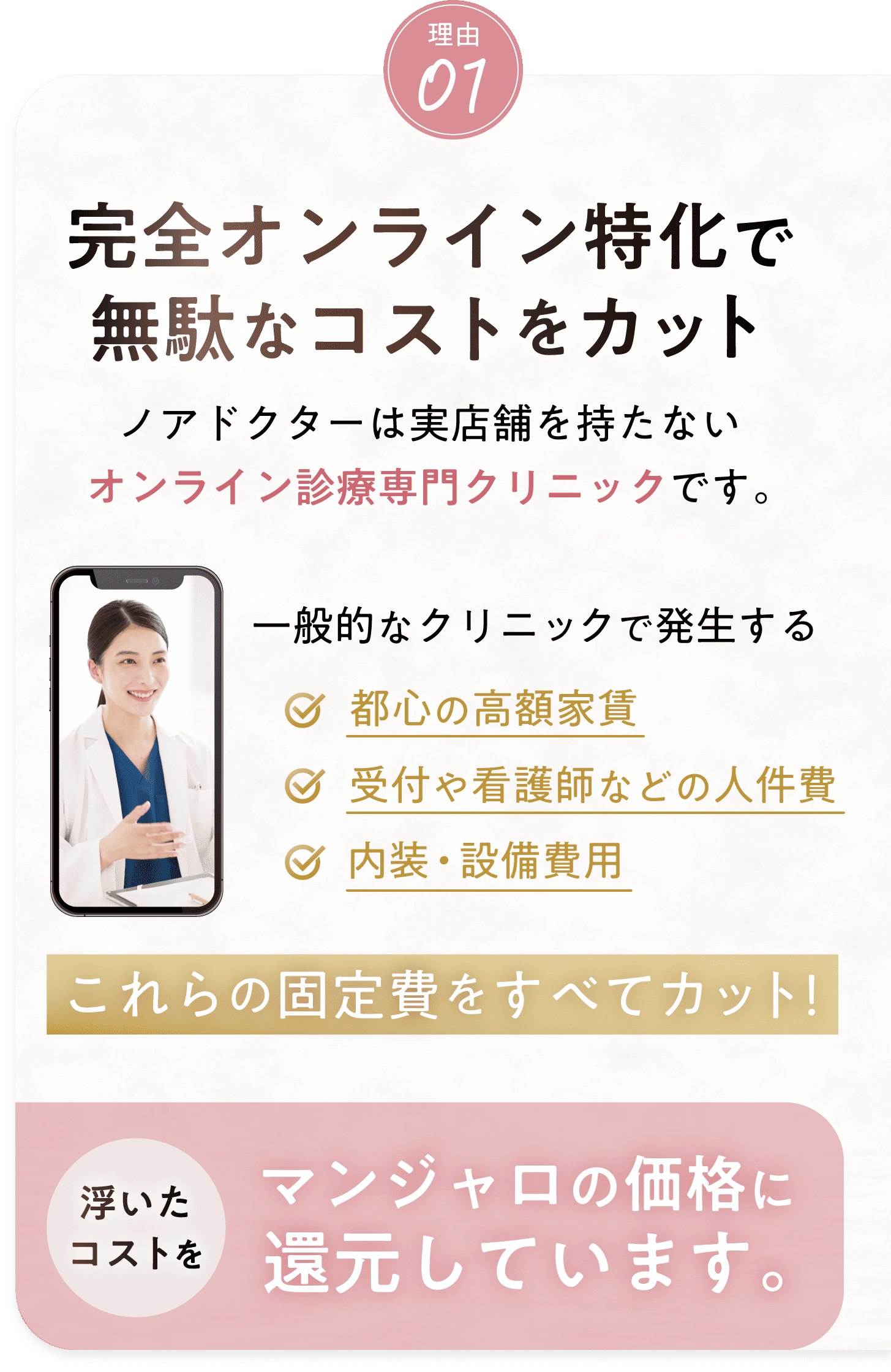 医療の質を一切落とさずに価格だけを下げる仕組みを整えているから